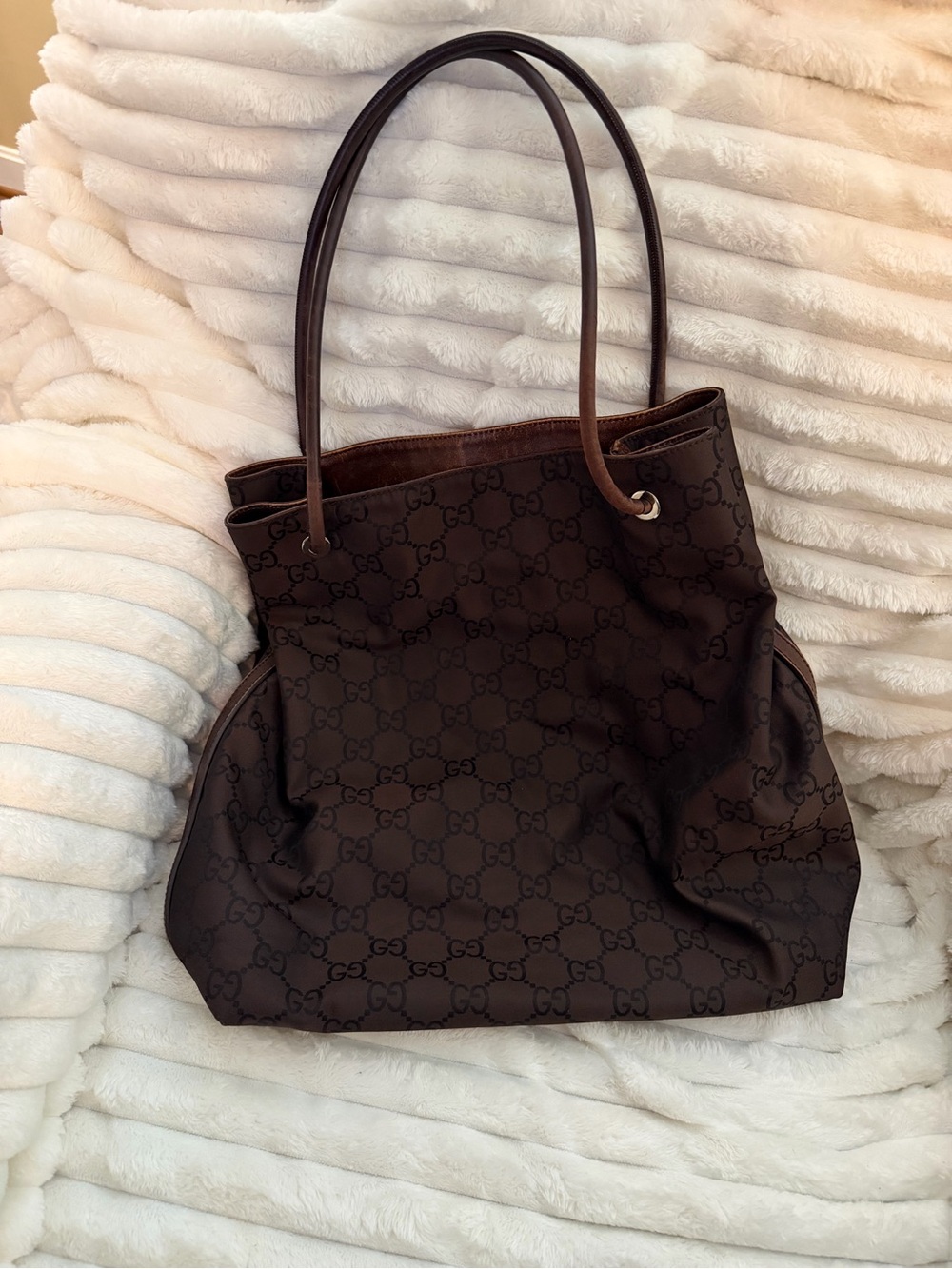 Gucci Gifford Tote with Dark Brown Leather Shoulder Straps
